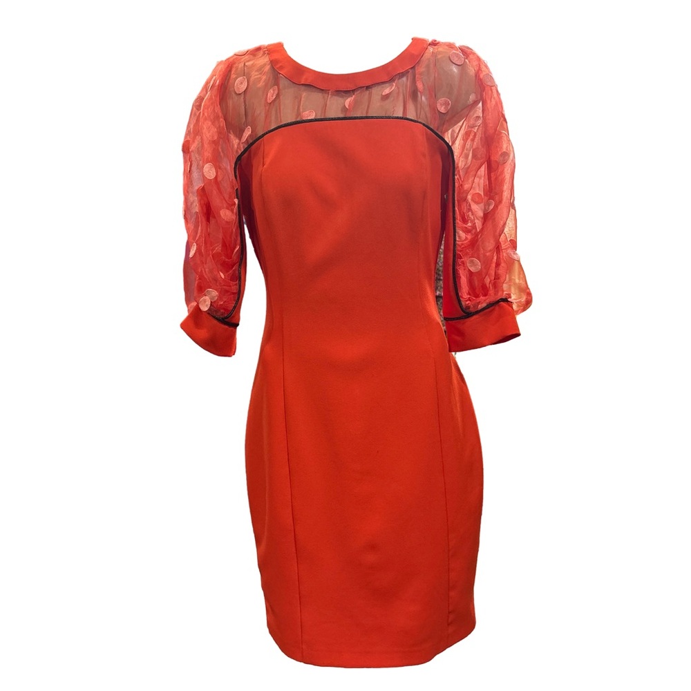 Two’e Orange Fitted Dress